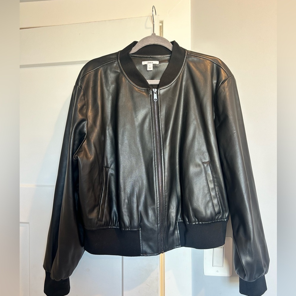 NWOT never worn faux leather jacket.